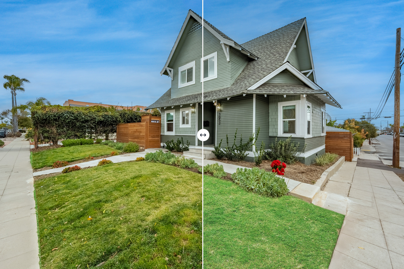 Green grass enhancement example