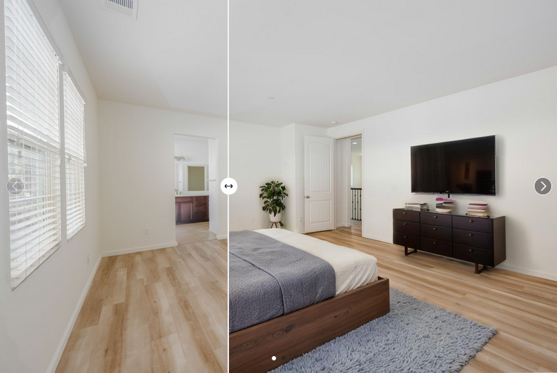 AI virtual staging example