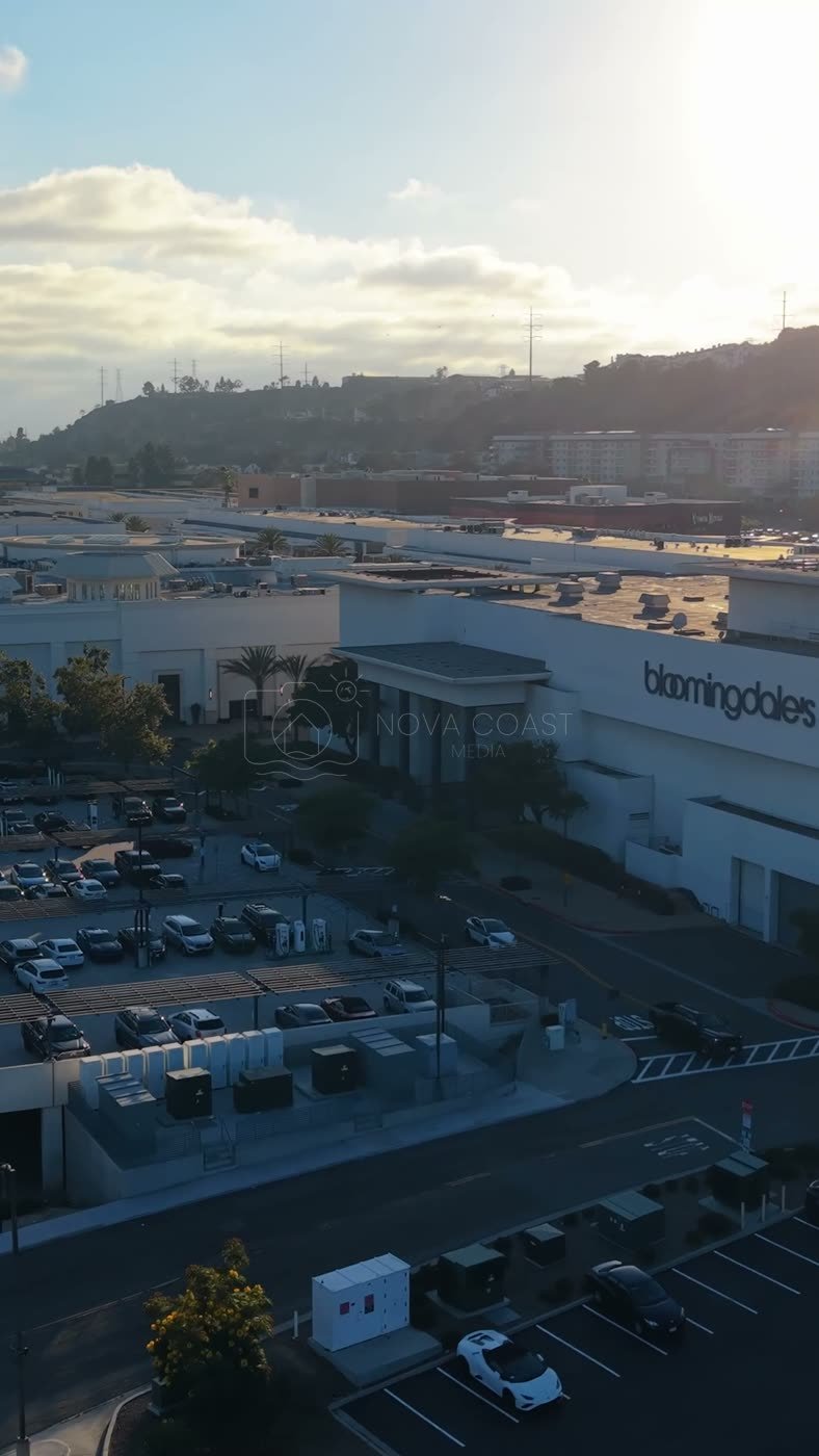 Aerial Approach to Bloomingdale’s at Fashion Valley Mall – Overhead Detail (Vertical)
