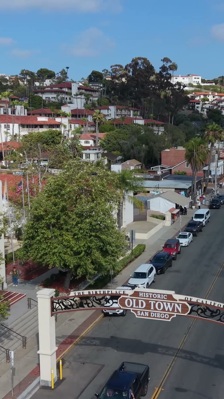 Old Town San Diego Aerial Drone Photo 88 (Vertical)