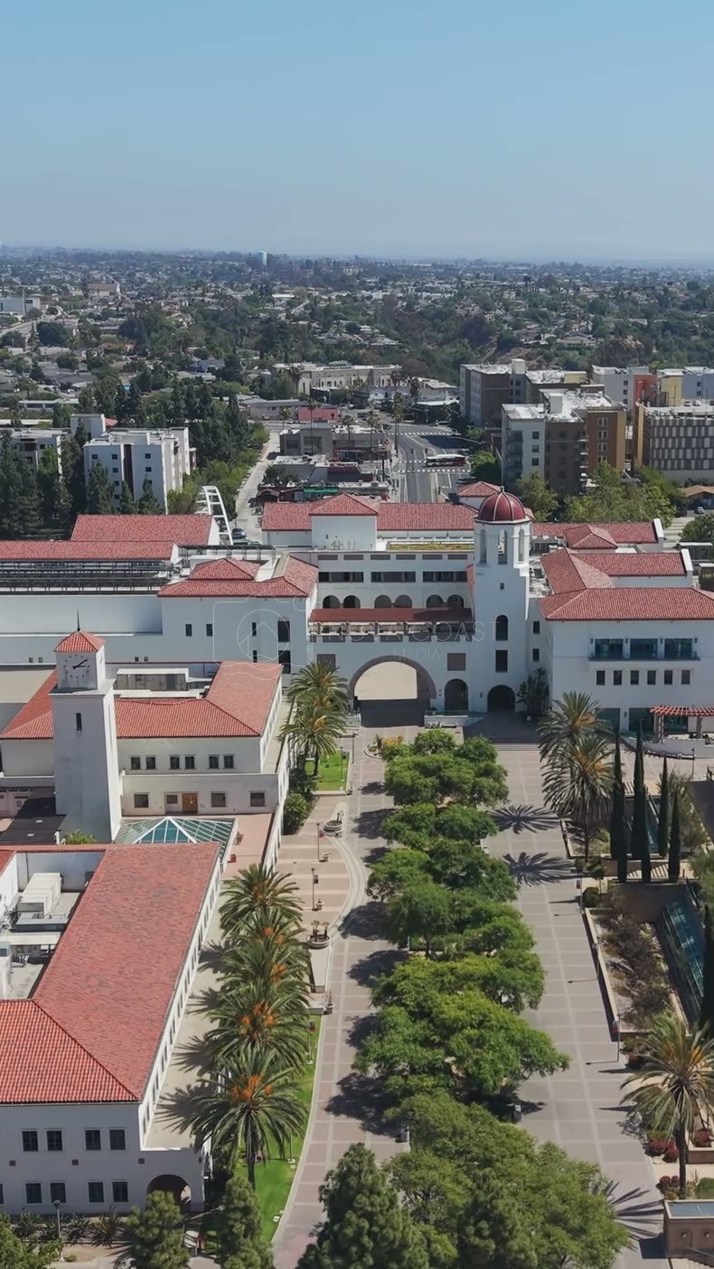 San Diego State University Aerial Drone Photo 38 (Vertical)