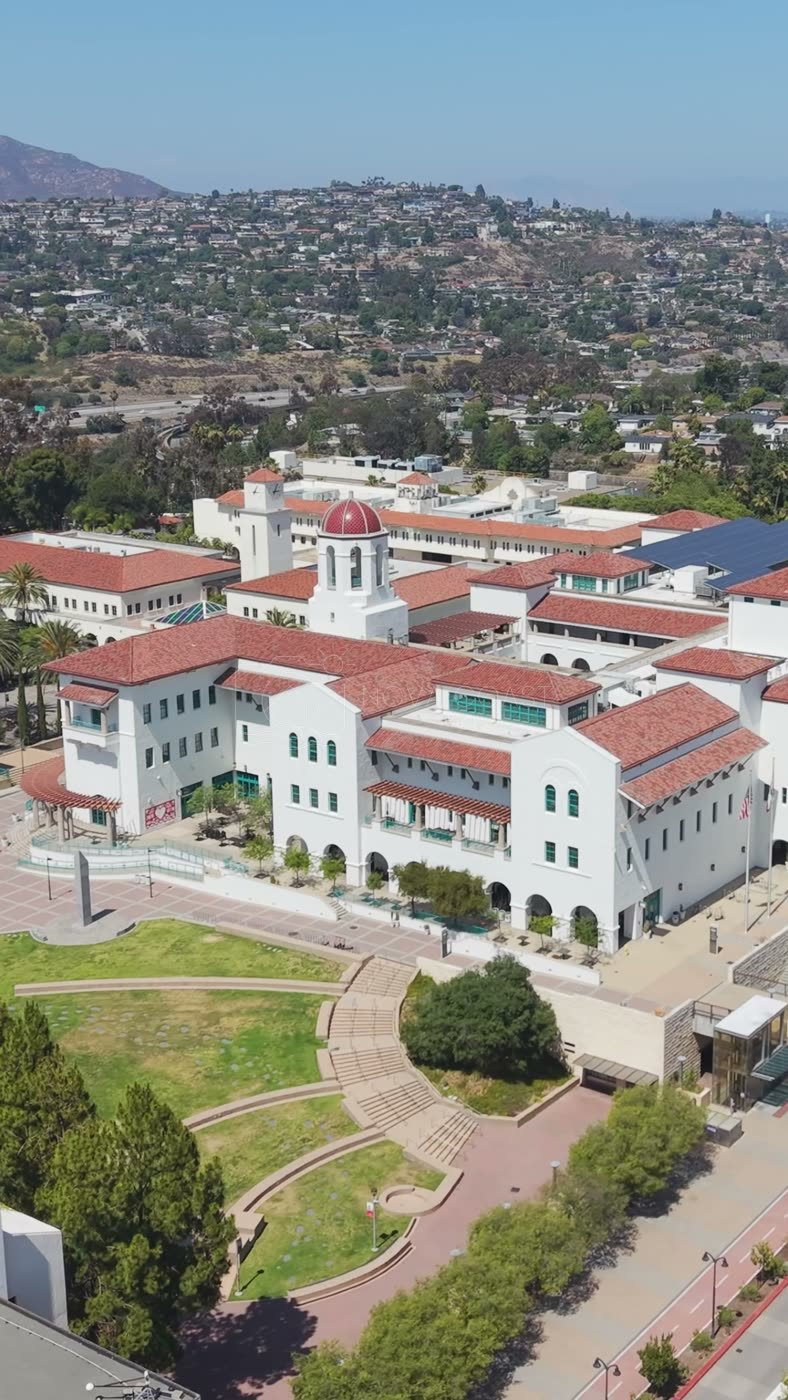 San Diego State University Aerial Drone Photo 73 (Vertical)