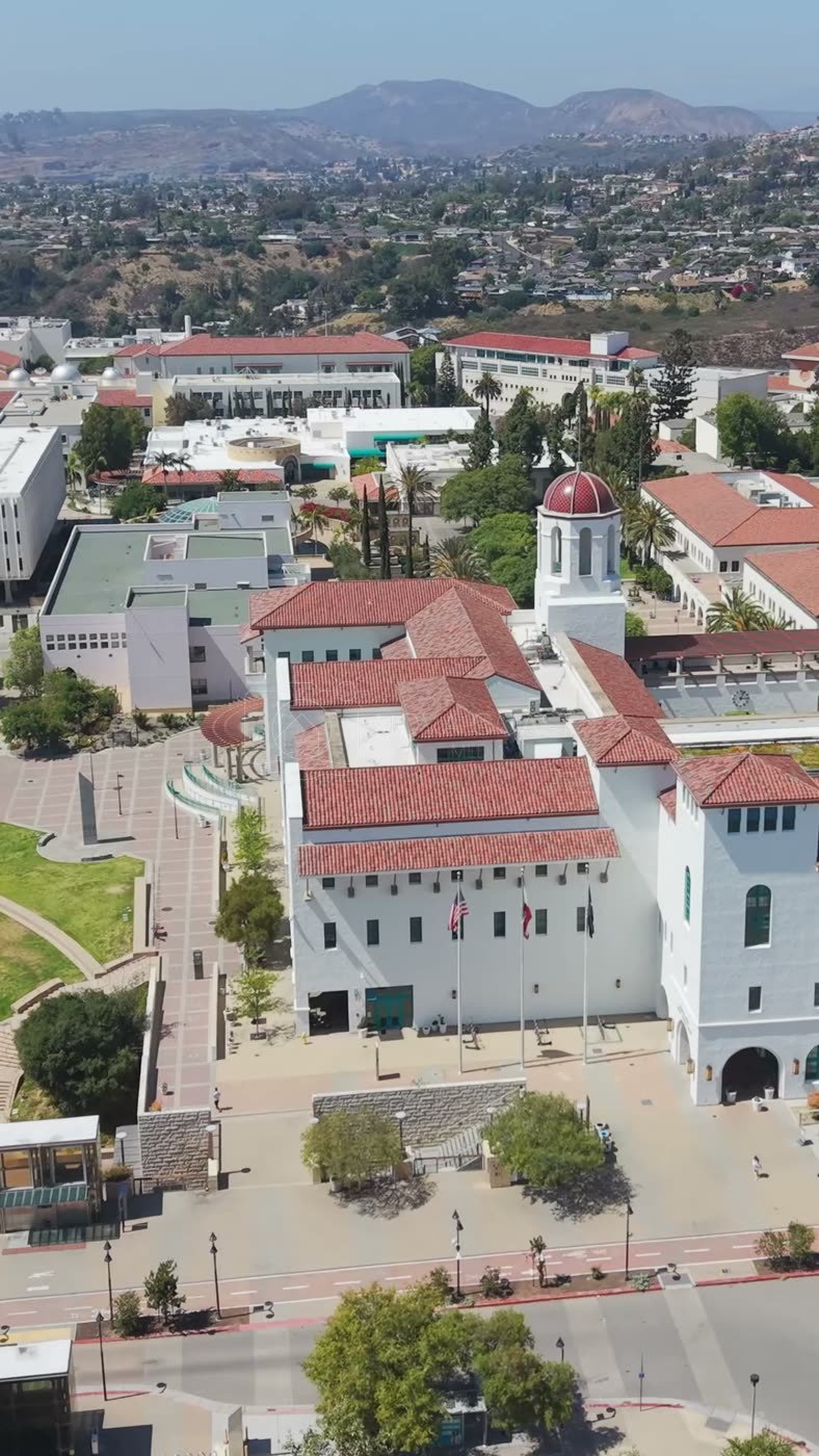 San Diego State University Aerial Drone Photo 78 (Vertical)