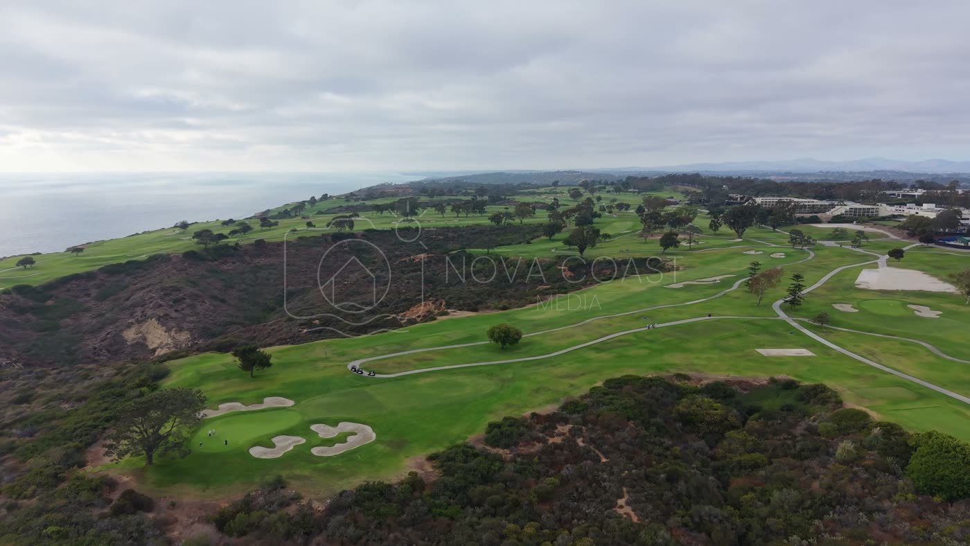 Sweeping View of Torrey Pines Golf Course and the Coastal Canyons – Overhead Detail