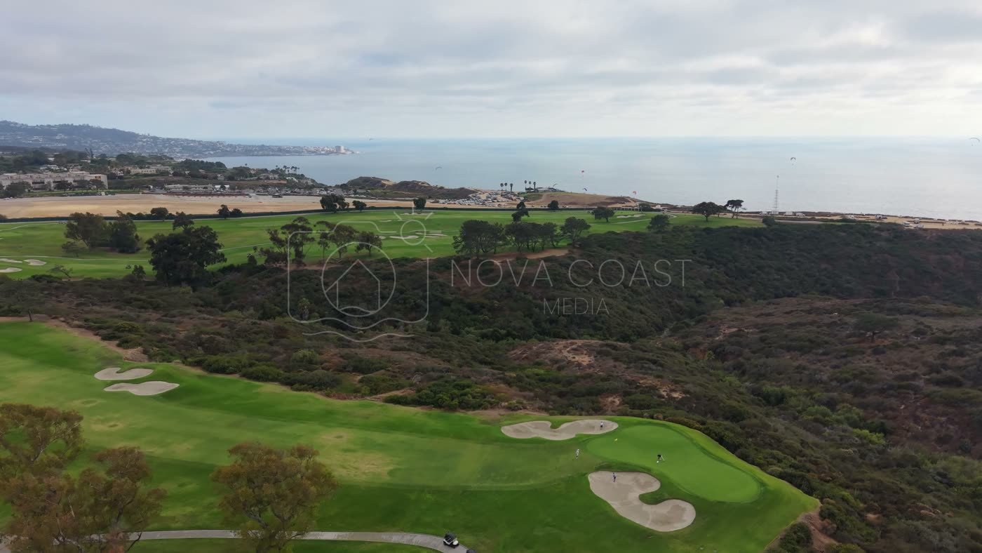 Torrey Pines Course and the Coastal Headland Under Soft Overcast – Cinematic Drone Angle