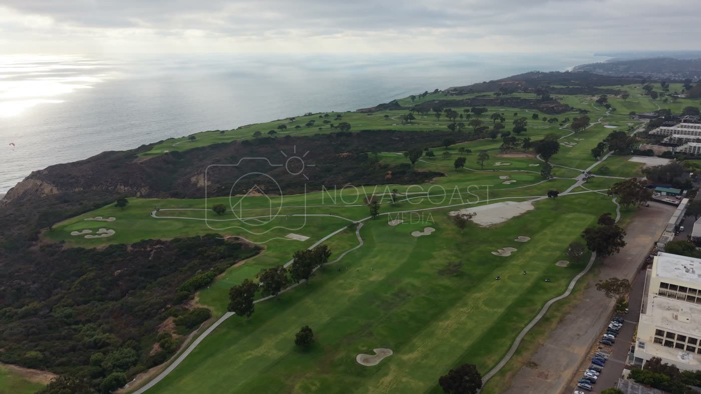 Oceanfront Holes at Torrey Pines Along the Bluff’s Edge – Overhead Detail