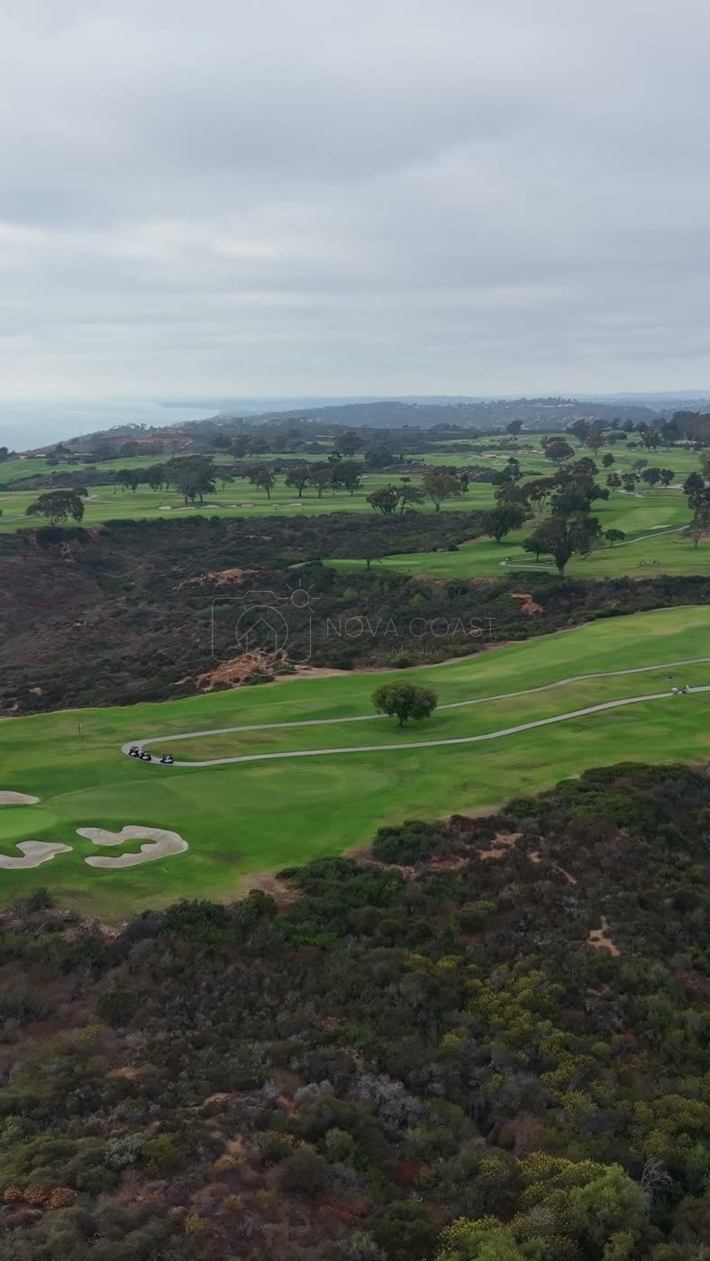Sweeping View of Torrey Pines Golf Course and the Coastal Canyons – Elevated Perspective (Vertical)