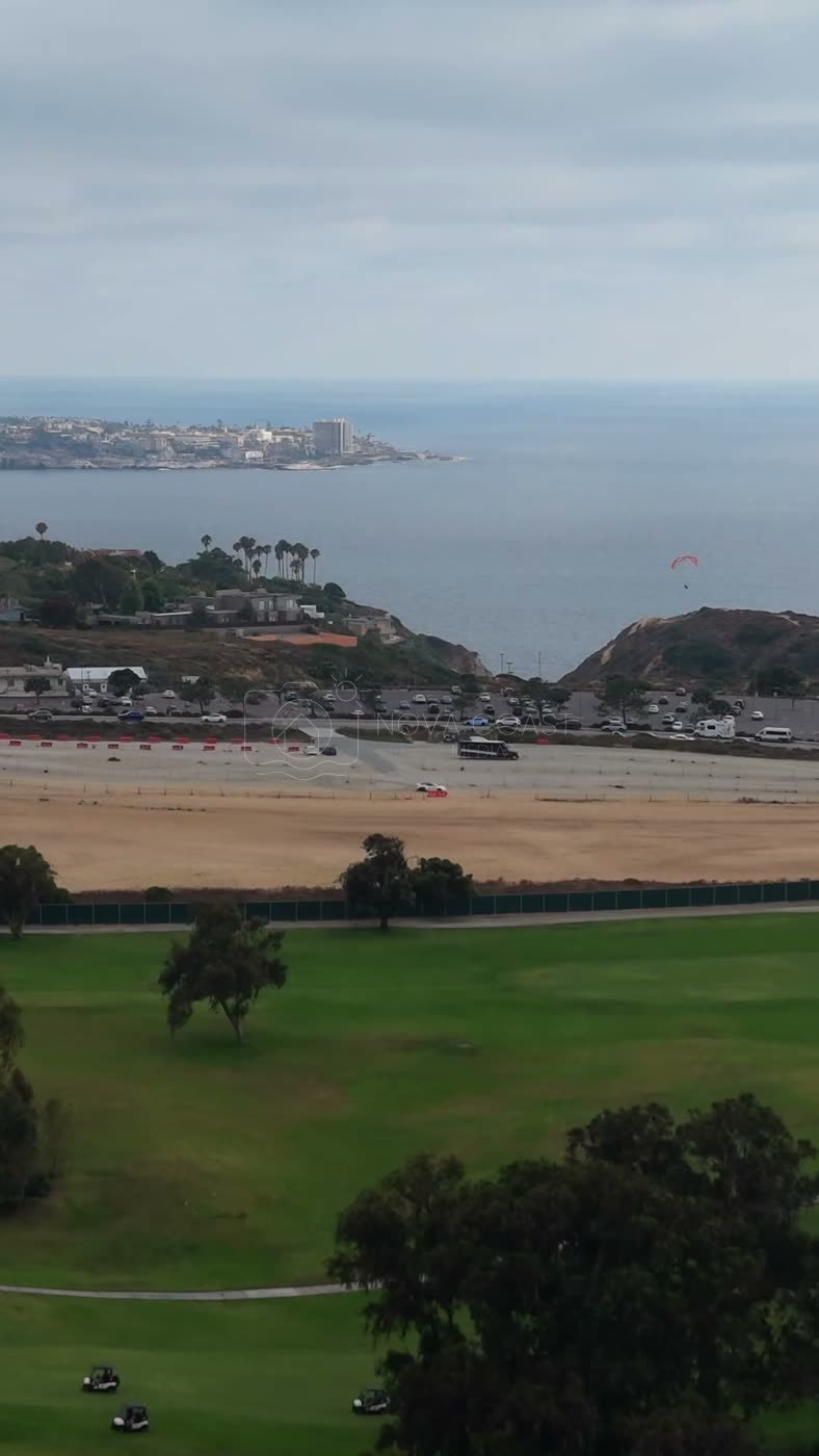 Torrey Pines Greens Above the Gliderport and La Jolla Cove – Aerial View (Vertical)