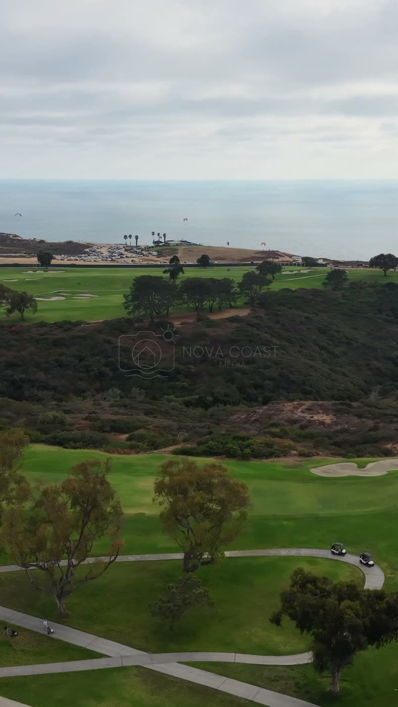 Torrey Pines Course and the Coastal Headland Under Soft Overcast – Golden Hour Frame (Vertical)