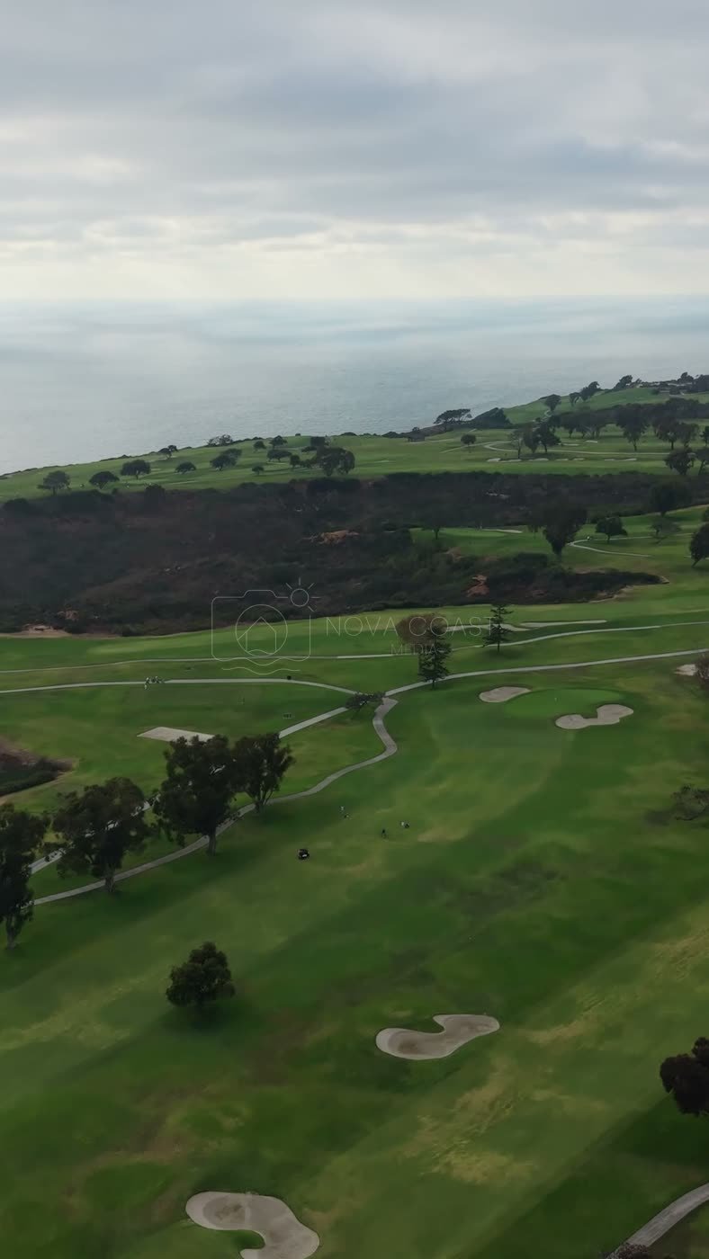 Oceanfront Holes at Torrey Pines Along the Bluff’s Edge – Elevated Perspective (Vertical)