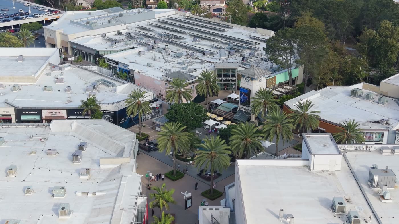 Palm-Lined Plaza and Storefronts at the Open-Air Westfield UTC – Wide Establishing Frame