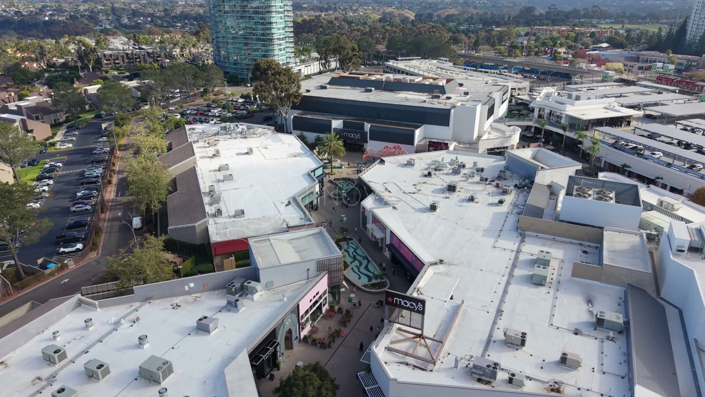 Rooftops of Westfield UTC Mall Beside the University City Towers – Elevated Perspective