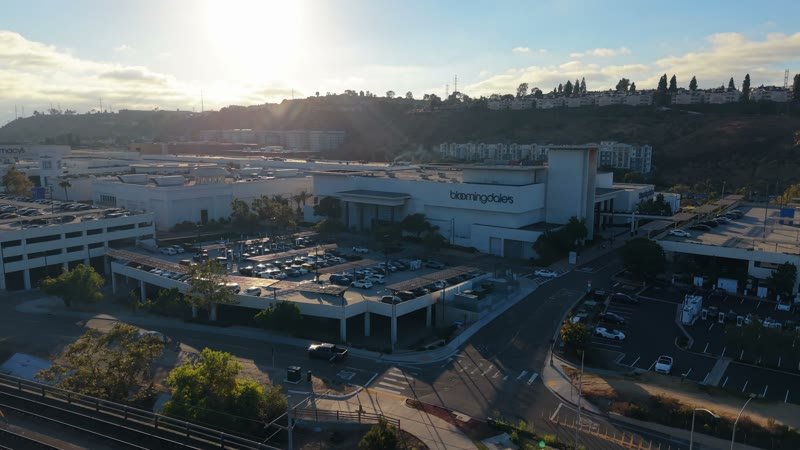 Aerial Approach to Bloomingdale’s at Fashion Valley Mall – Aerial View