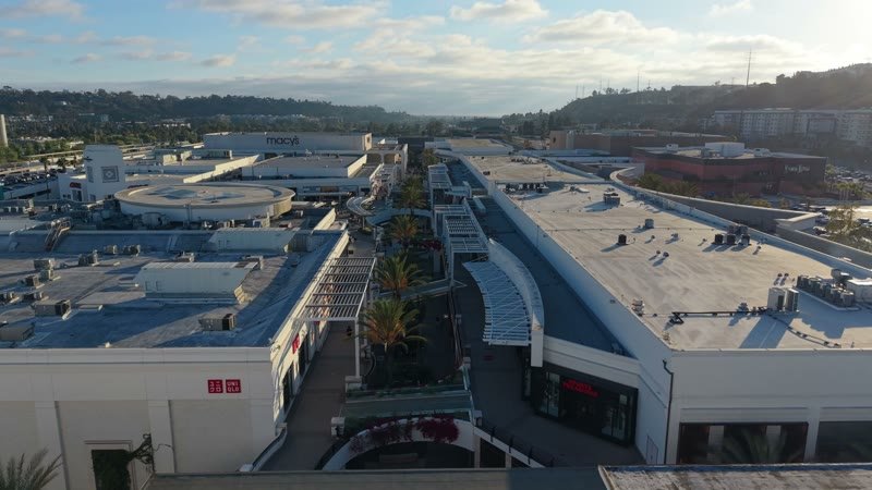 Open-Air Promenade Between Macy’s and Neiman Marcus at Fashion Valley – Aerial View