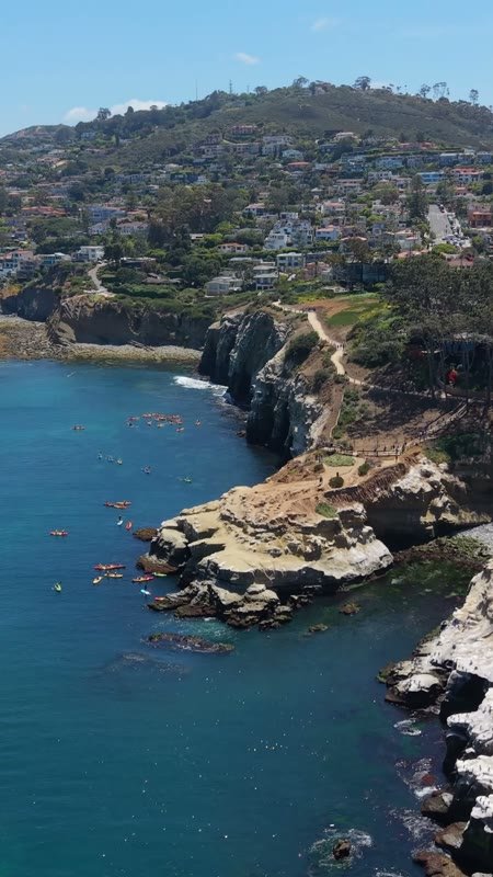 La Jolla Cove Aerial Drone View 10 (Vertical)