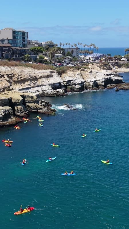 La Jolla Cove Aerial Drone View 5 (Vertical)