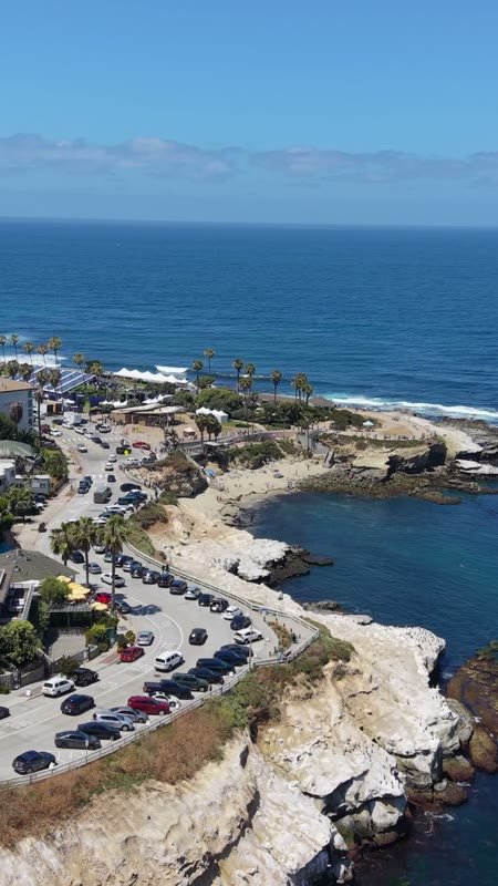 La Jolla Cove Aerial Drone View 7 (Vertical)