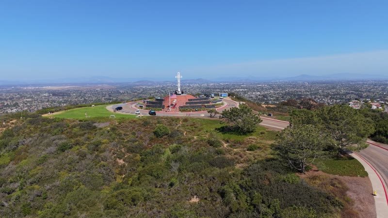 Mount Soledad Aerial Drone View 1