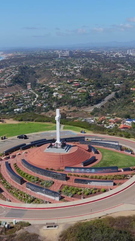 Mount Soledad Aerial Drone Photo 2-2 (Vertical)