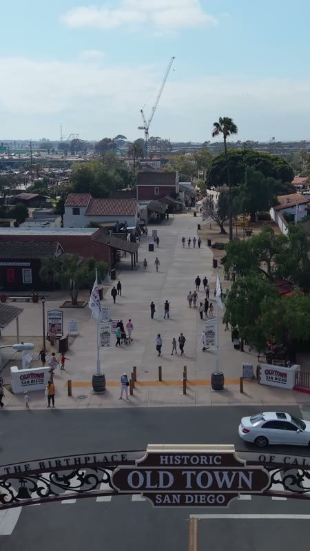 Old Town San Diego Aerial Drone View 5 (Vertical)