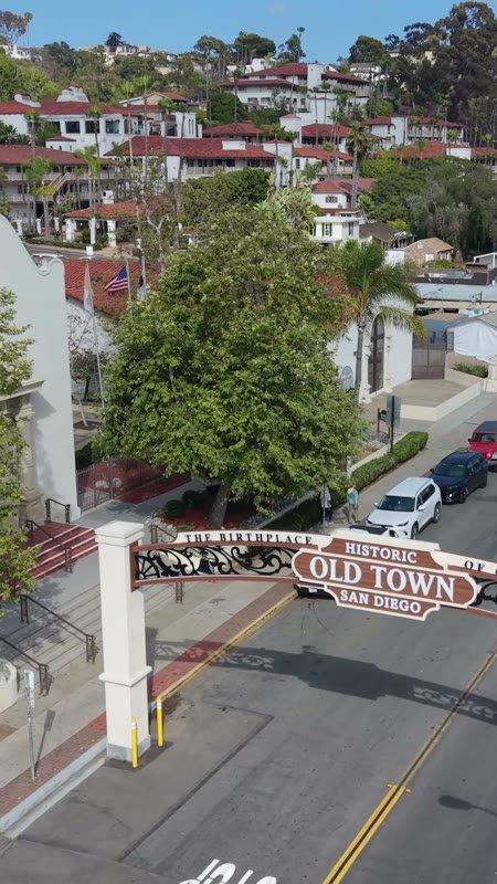 Old Town San Diego Aerial Drone View 8 (Vertical)