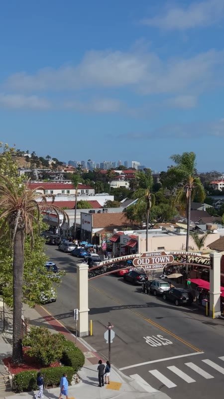 Old Town San Diego Aerial Drone View 9 (Vertical)