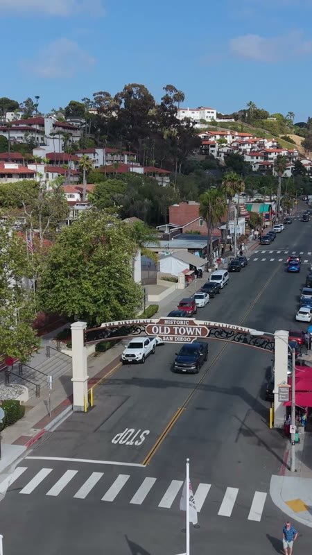 Old Town San Diego Aerial Drone Photo 87 (Vertical)