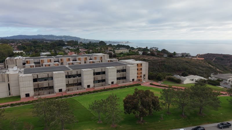 Salk Institute Brutalist Laboratories Overlooking the La Jolla Coast – Overhead Detail