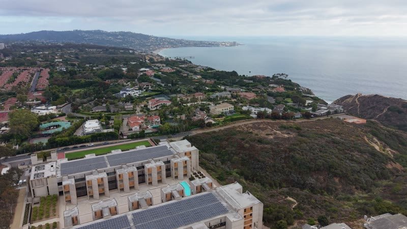 Salk Institute’s Twin Concrete Wings Above the La Jolla Bluffs – Overhead Detail