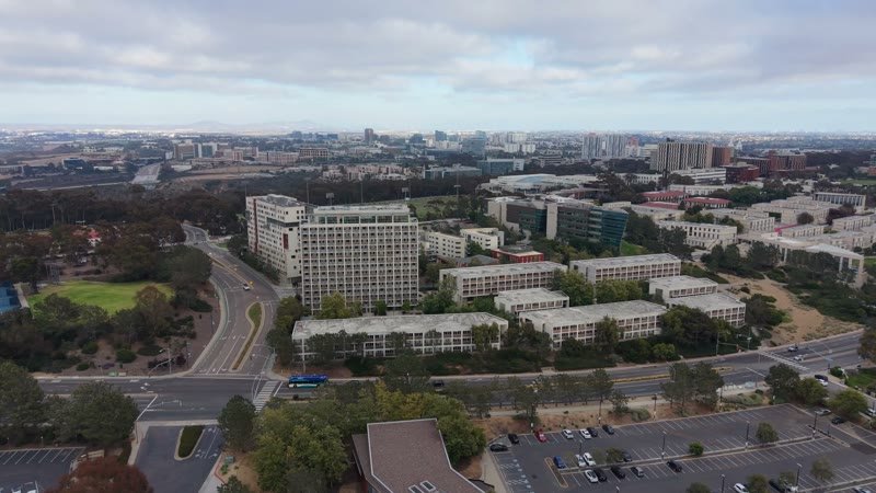 UC San Diego Campus and Residential Towers Beside the Salk Institute – Aerial View