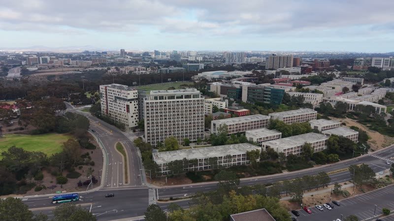 UC San Diego Campus and Residential Towers Beside the Salk Institute – Overhead Detail