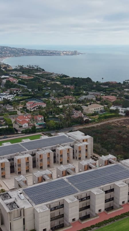 Salk Institute and La Jolla Farms Estates Along the Pacific Bluffs – Overhead Detail (Vertical)