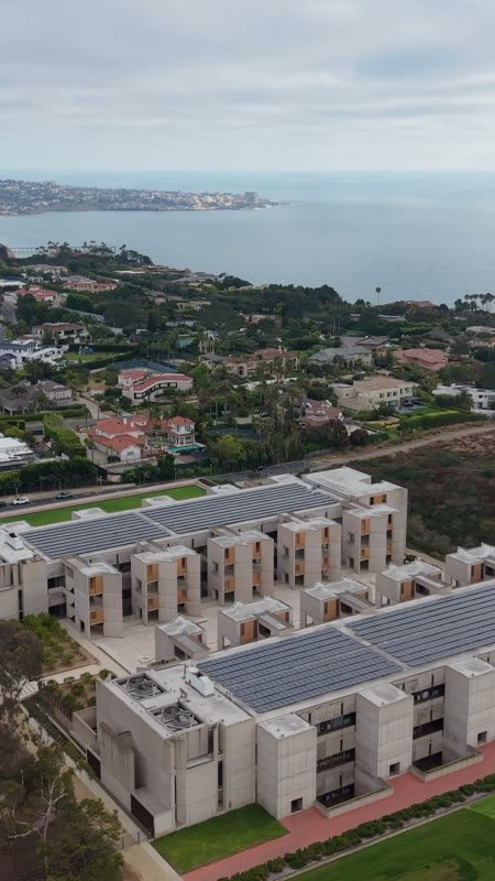 Salk Institute and La Jolla Farms Estates Along the Pacific Bluffs – Golden Hour Frame (Vertical)