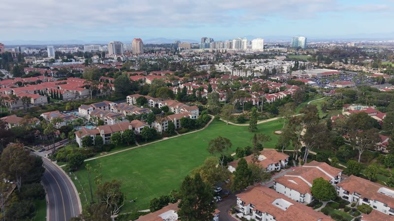 University City Neighborhood and Green Belt Beneath the UTC Skyline