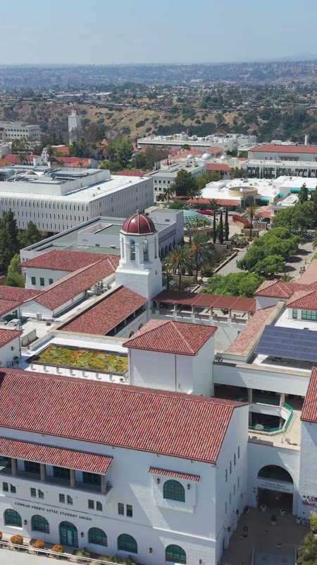 San Diego State University Aerial Drone View 13 (Vertical)
