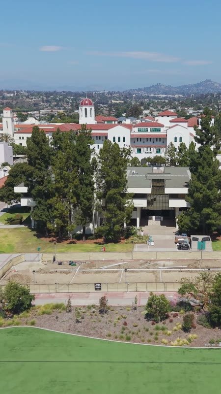 San Diego State University Aerial Drone Photo 100 (Vertical)