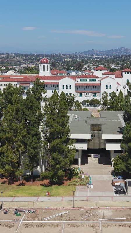 San Diego State University Aerial Drone Photo 101 (Vertical)