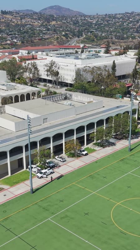 San Diego State University Aerial Drone Photo 107 (Vertical)