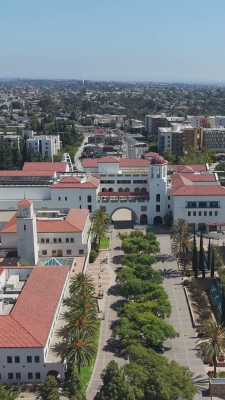 San Diego State University Aerial Drone Photo 38 (Vertical)