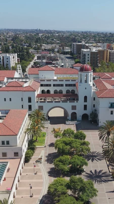 San Diego State University Aerial Drone Photo 41 (Vertical)
