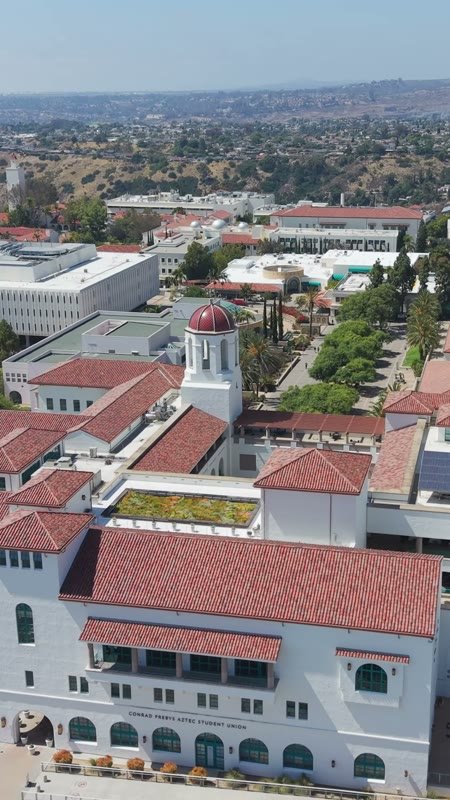 San Diego State University Aerial Drone Photo 59 (Vertical)