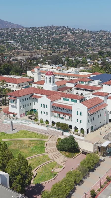 San Diego State University Aerial Drone Photo 73 (Vertical)