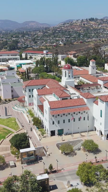 San Diego State University Aerial Drone Photo 77 (Vertical)