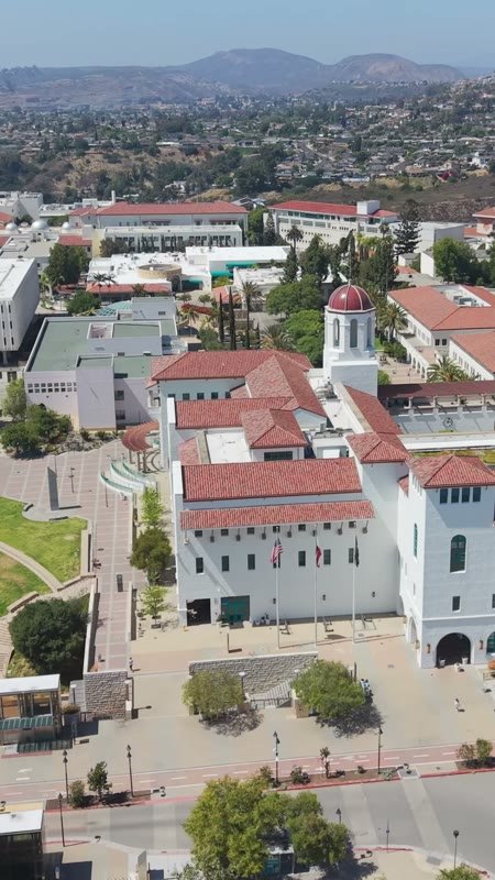 San Diego State University Aerial Drone Photo 78 (Vertical)