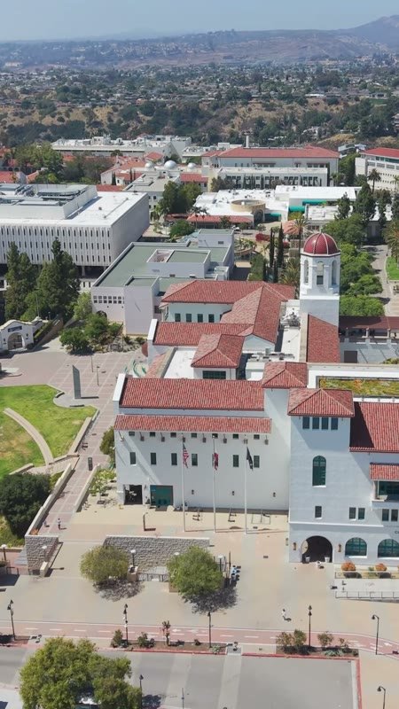 San Diego State University Aerial Drone Photo 79 (Vertical)