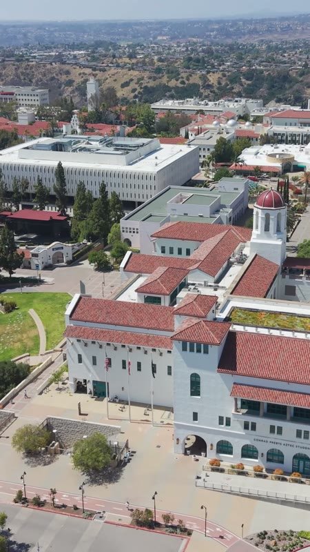 San Diego State University Aerial Drone Photo 80 (Vertical)