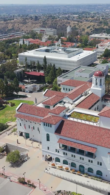 San Diego State University Aerial Drone Photo 81 (Vertical)
