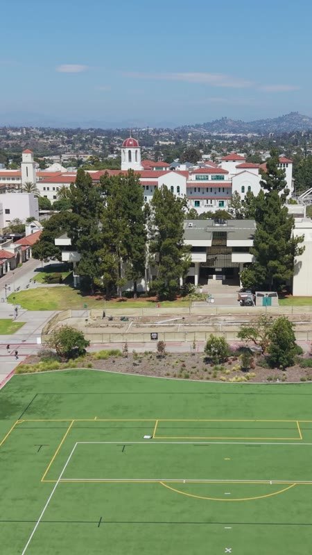 San Diego State University Aerial Drone Photo 99 (Vertical)