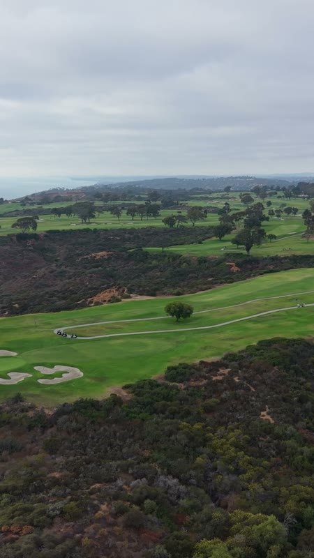 Sweeping View of Torrey Pines Golf Course and the Coastal Canyons (Vertical)