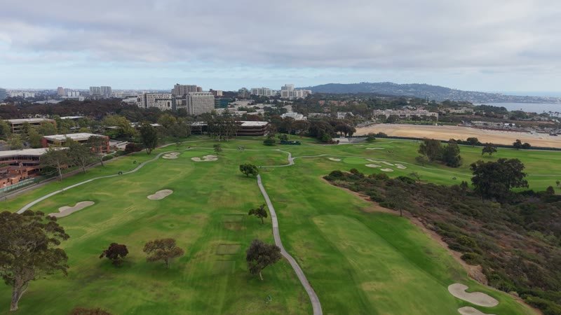 Torrey Pines Fairways Stretching Toward the University City Skyline